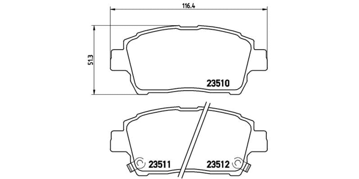 Brake Pads Front Set (Brembo) (P83051)