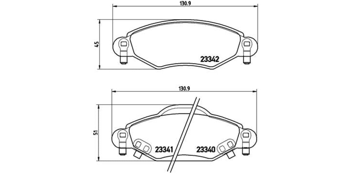 Brake Pads Front Set (Brembo) (P83053)