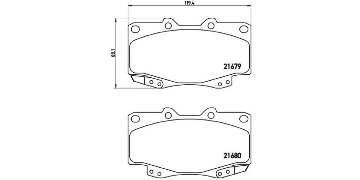 Brake Pads Front Set (Brembo) (P83069)