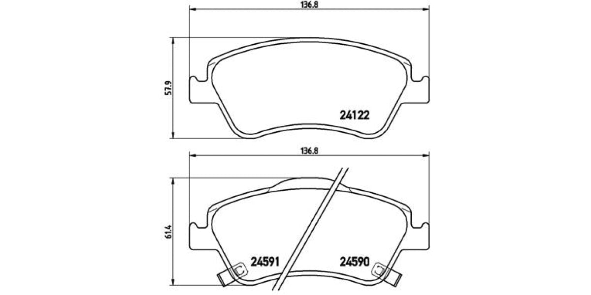 Brake Pads Front Set (Brembo) (P83079)