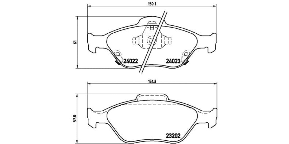 Brake Pads Front Set (Brembo) (P83085)