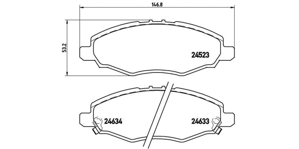 Brake Pads Front Set (Brembo) (P83094)