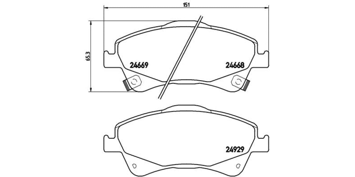 Brake Pads Front Set (Brembo) (P83109)