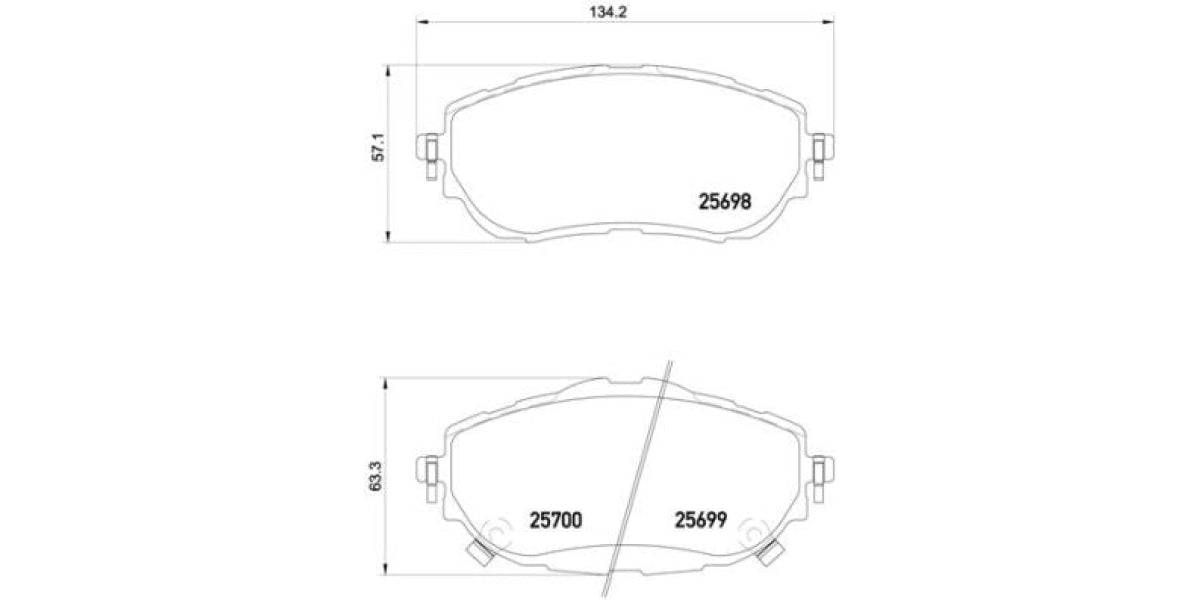 Brake Pads Front Set (Brembo) (P83150)