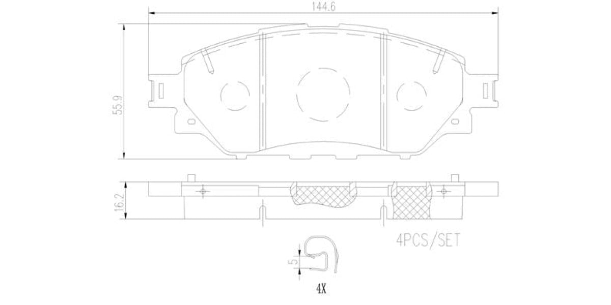 Brake Pads Front Set (Brembo) (P83167)