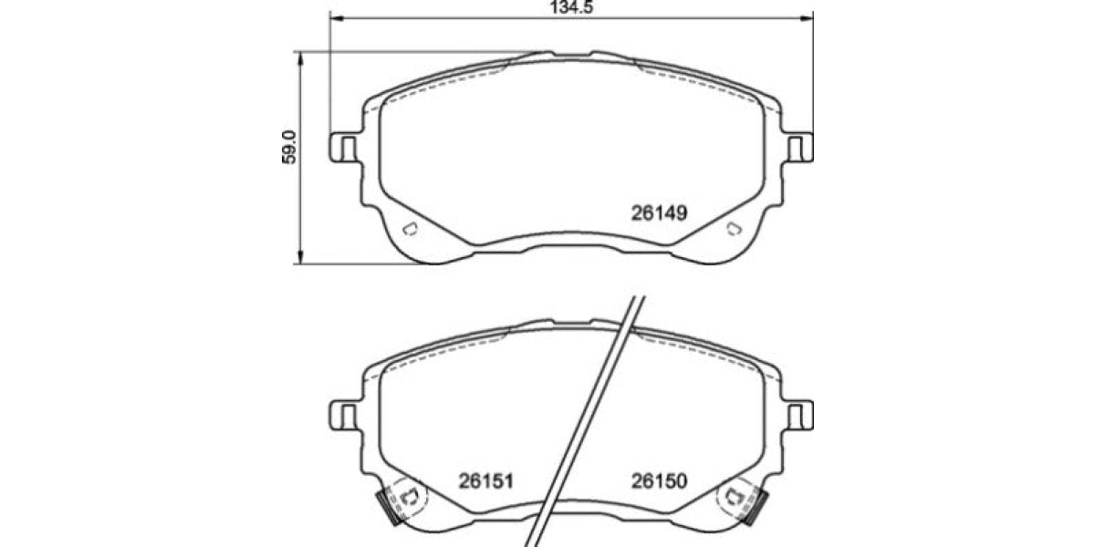 Brake Pads Front Set (Brembo) (P83177)