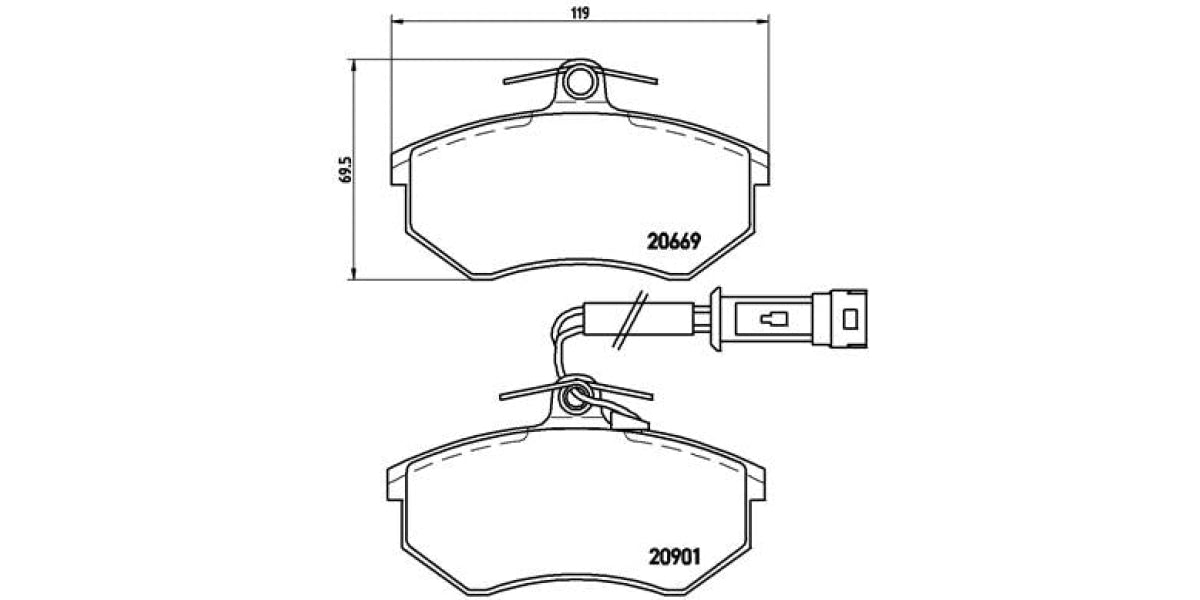 Brake Pads Front Set (Brembo) (P85016)