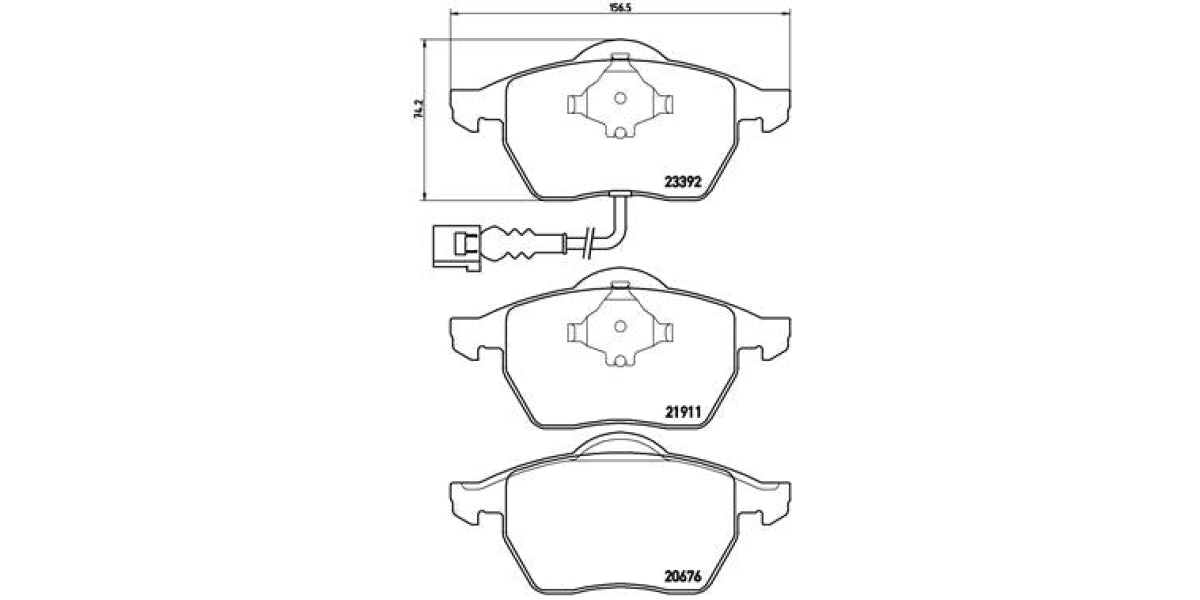 Brake Pads Front Set (Brembo) (P85045)