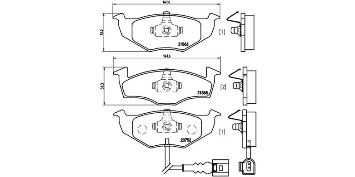 Brake Pads Front Set (Brembo) (P85071)