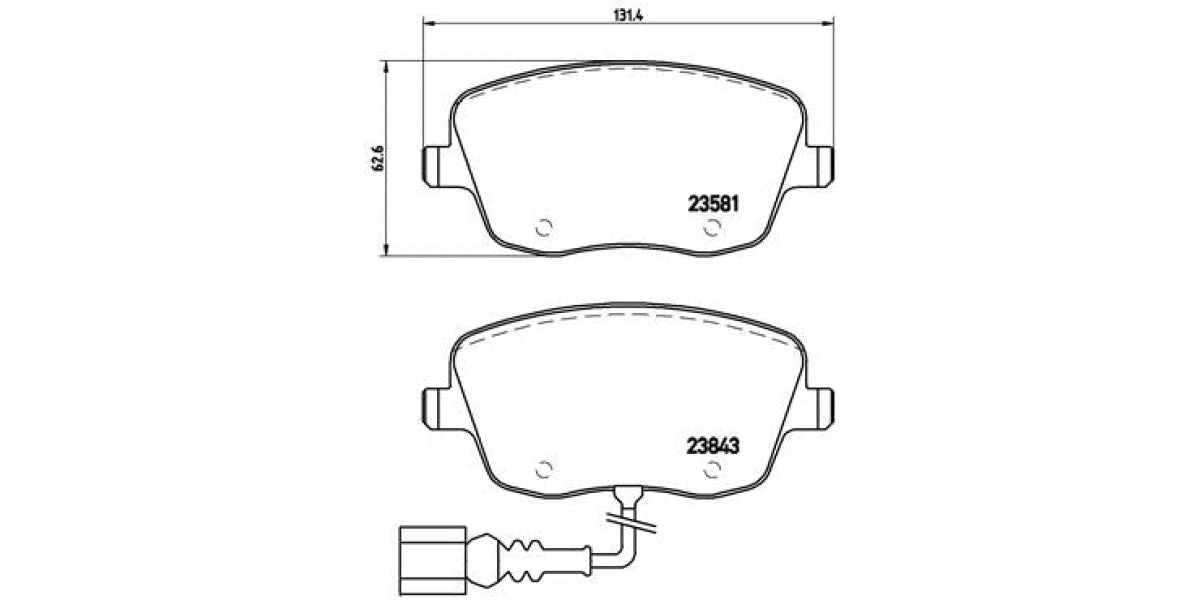 Brake Pads Front Set (Brembo) (P85077)