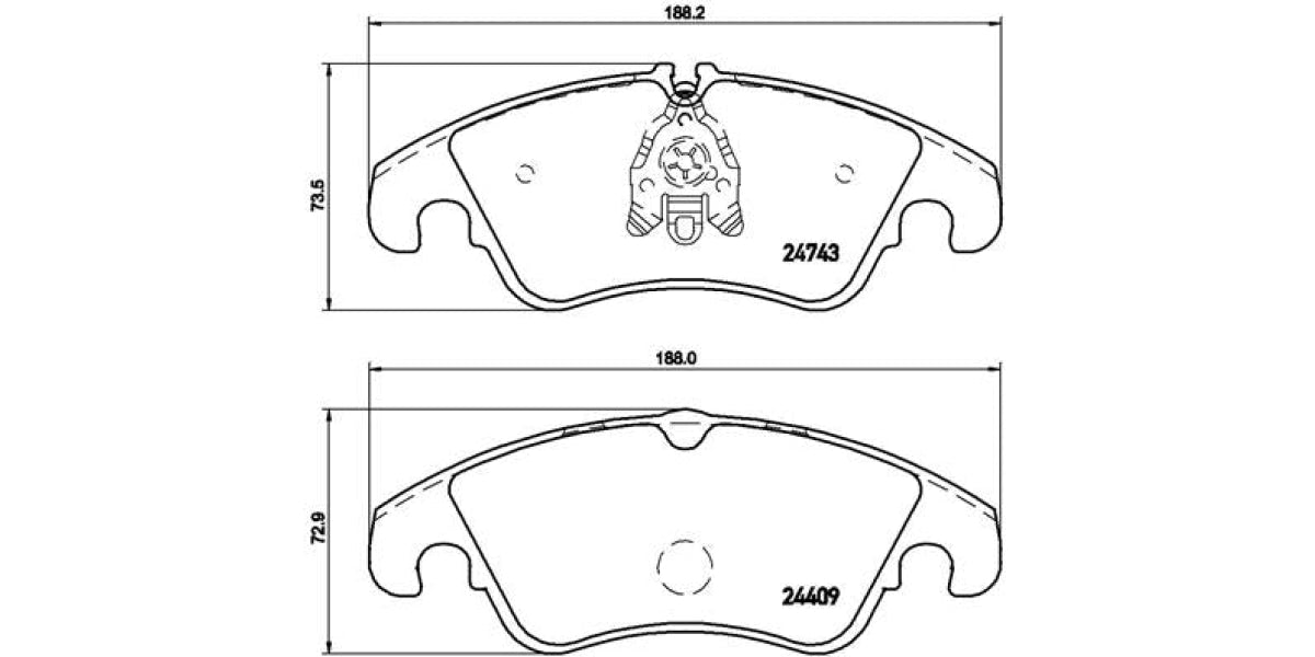 Brake Pads Front Set (Brembo) (P85098)