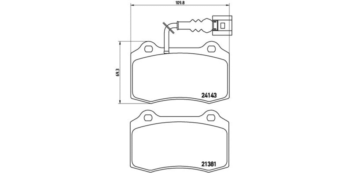 Brake Pads Front Set (Brembo) (P85104)