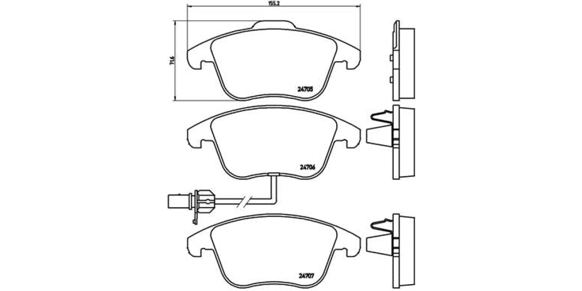 Brake Pads Front Set (Brembo) (P85113)