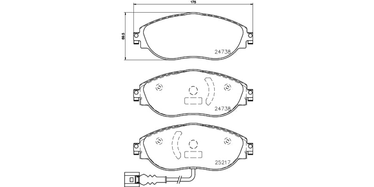 Brake Pads Front Set (Brembo) (P85144X)