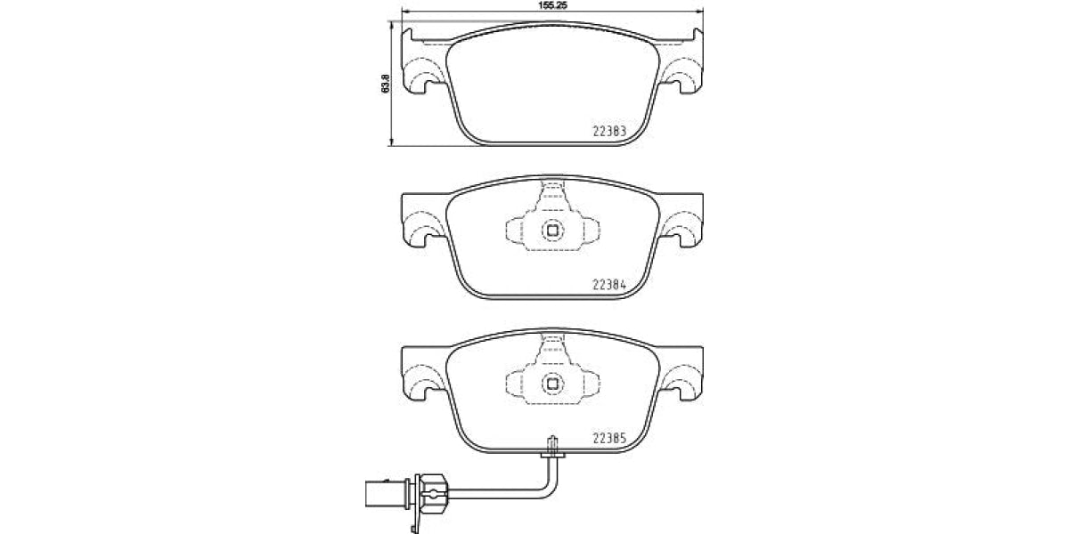 Brake Pads Front Set (Brembo) (P85153)