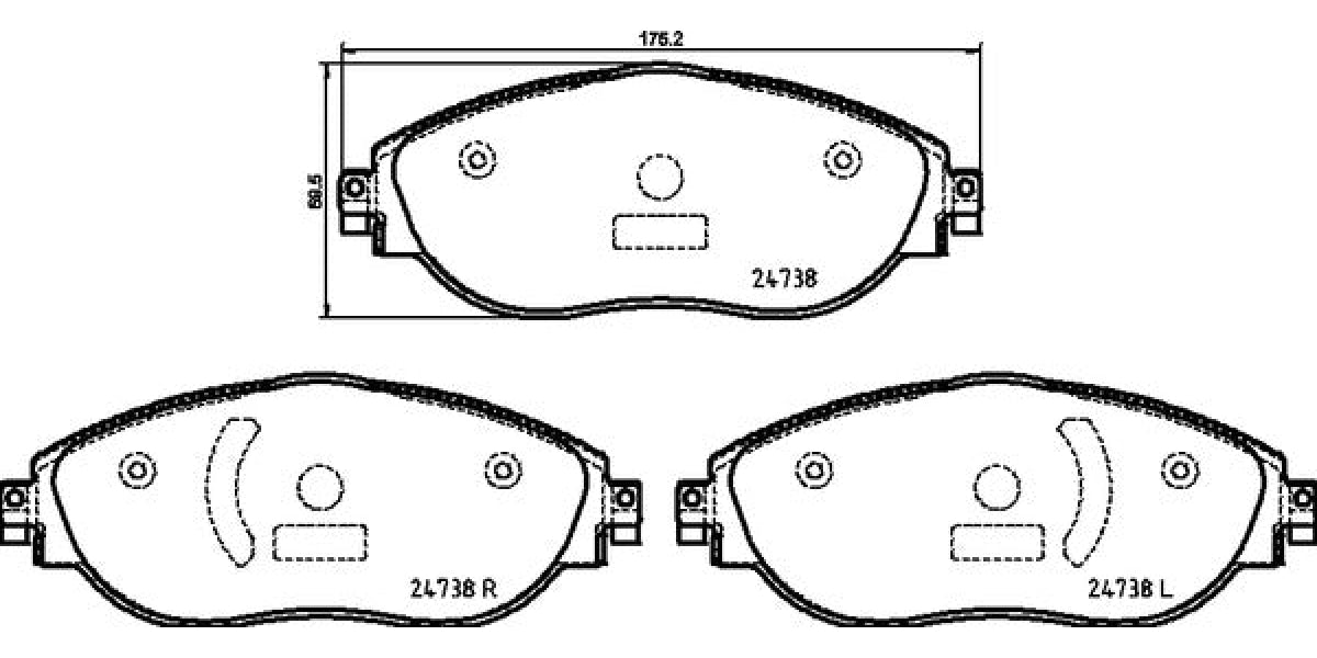 Brake Pads Front Set (Brembo) (P85166)