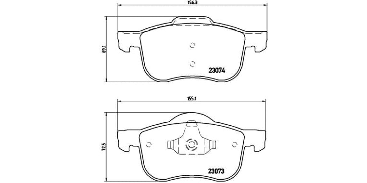 Brake Pads Front Set (Brembo) (P86016)