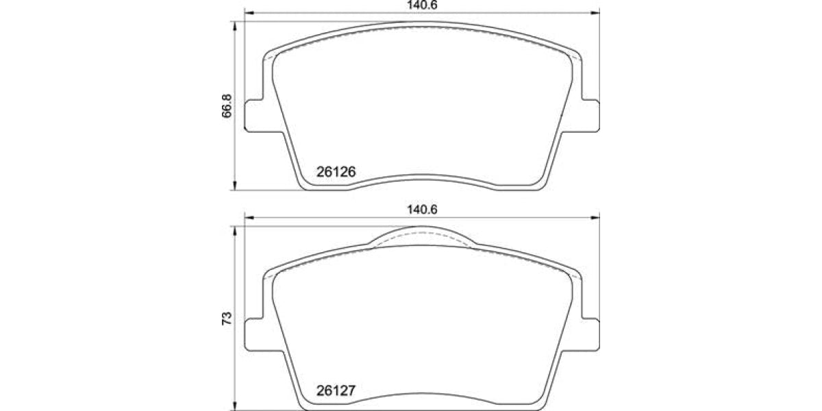 Brake Pads Front Set (Brembo) (P86031)