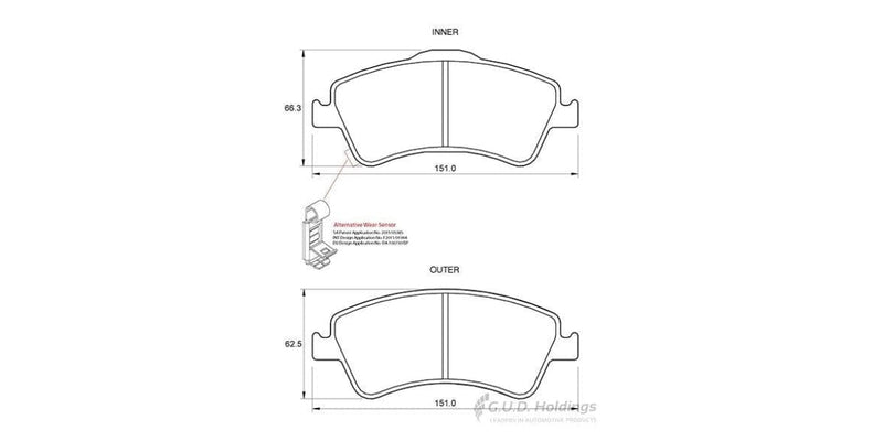 Brake Pads Front Toyota Auris 2007- Corolla 2010- (SAFELINE D3765S)