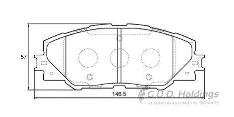 Brake Pads Front Toyota Aurisx (12-) Ch-R (16-) Rav 4 [3][4] (06-) (SAFELINE D3652S)