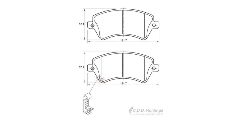 Brake Pads Front Toyota Corolla (02-07) Runx (03-07) (SAFELINE D3373S)