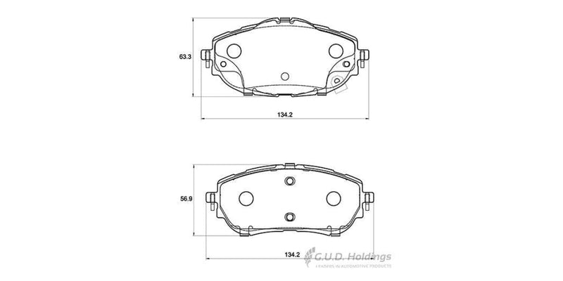 Brake Pads Front Toyota Corolla 1.3,1.4D,1.6D,1.8 (14-) (SAFELINE D4097S)