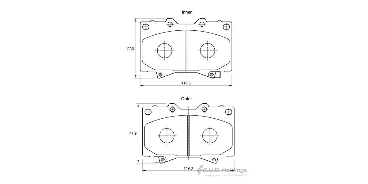 Brake Pads Front Toyota Prado 4.0 (10-) Landcruiser (98-) Fj Cruiser (11-) (SAFELINE D3233S)