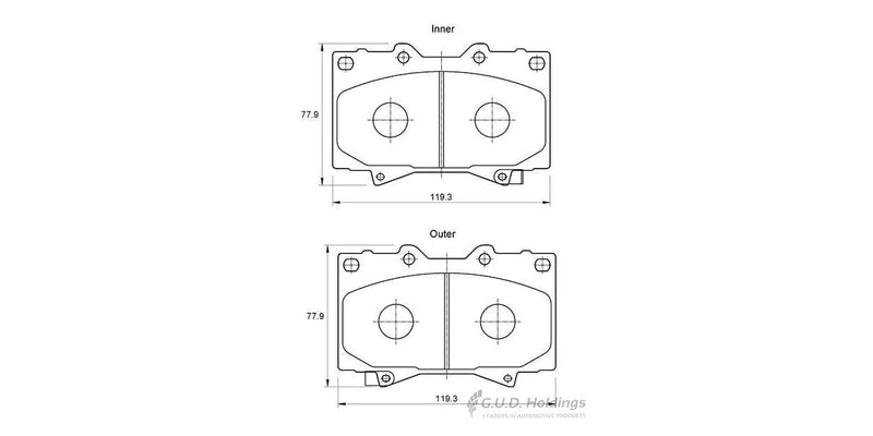 Brake Pads Front Toyota Prado 4.0 (10-) Landcruiser (98-) Fj Cruiser (11-) (SAFELINE D3233S)
