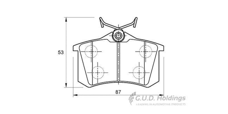 Brake Pads Rear Audi A1,A3,A4,A6,A8 Citroen C2,C3,C4,Xsara,Peugeot 208,307,Renault Clio 3,G/Scenic,Megane (SAFELINE D3200S)