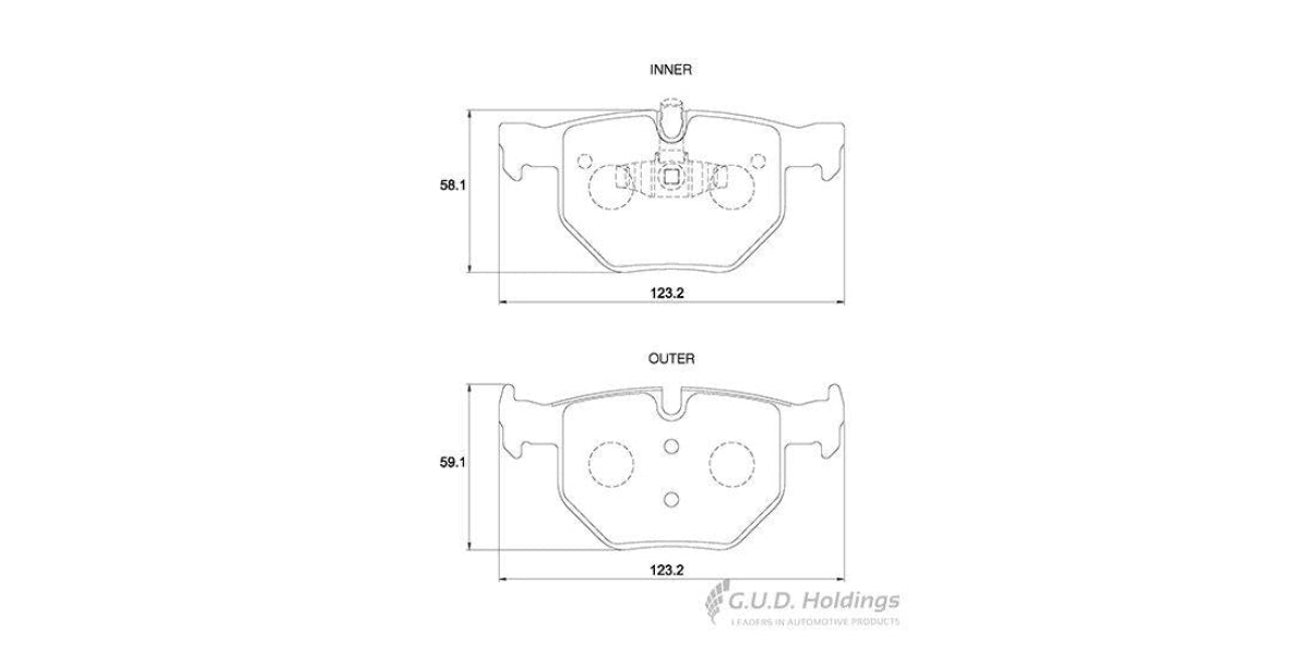 Brake Pads Rear Bmw 5 Series E60 05- X5/X6 E/F Series (08-) (SAFELINE D3654S)