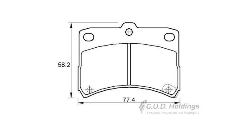 Brake Pads Rear Daihatsu Cuore (1999-2001) (SAFELINE D3499S)