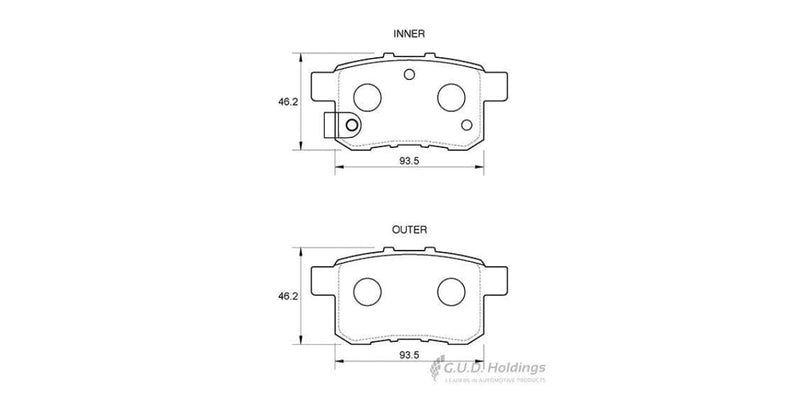 Brake Pads Rear Honda Accord [Viii] (08-14) (SAFELINE D3741S)