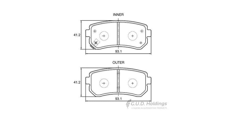 Brake Pads Rear Hyundai Accent [3] (06-) Accent [4] (11-) I20 (09-15>) I30 (09-) Kia Cerato [2] 09-12) Rio [2][3] (05-11>) Sportage (10-) (SAFELINE D3794S)