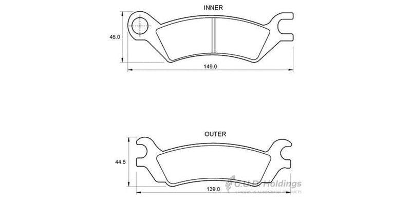 Brake Pads Rear Mazda 626 (1989-1993) (SAFELINE D3004S)