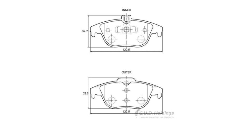 Brake Pads Rear Mercedes C-Class (07-15) [W204] E250 (09-17) Slk 200/250 [R172] (11-) (SAFELINE D3782S)
