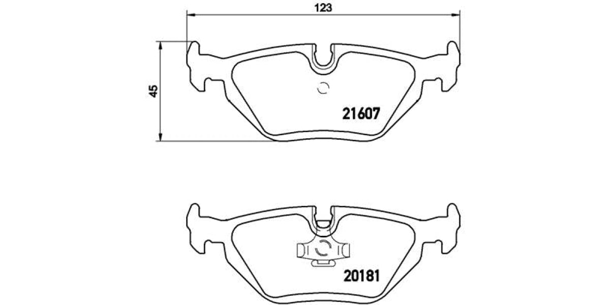 Brake Pads Rear Set (Brembo) (P06013)