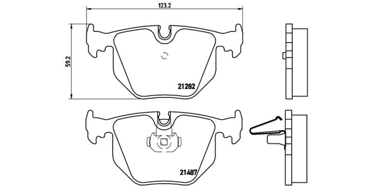 Brake Pads Rear Set (Brembo) (P06020)