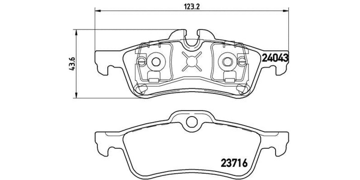 Brake Pads Rear Set (Brembo) (P06032)