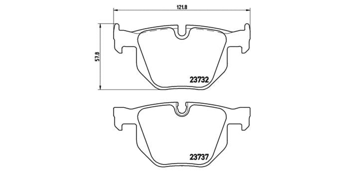 Brake Pads Rear Set (Brembo) (P06033)