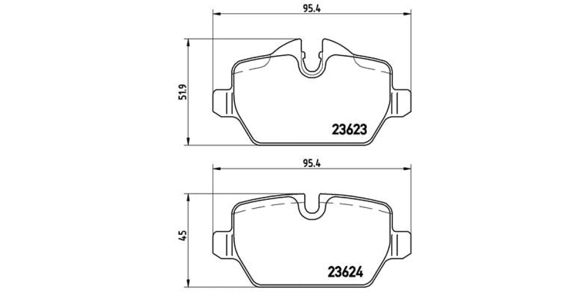 Brake Pads Rear Set (Brembo) (P06037)