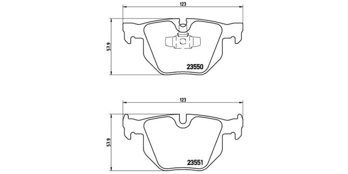 Brake Pads Rear Set (Brembo) (P06039)