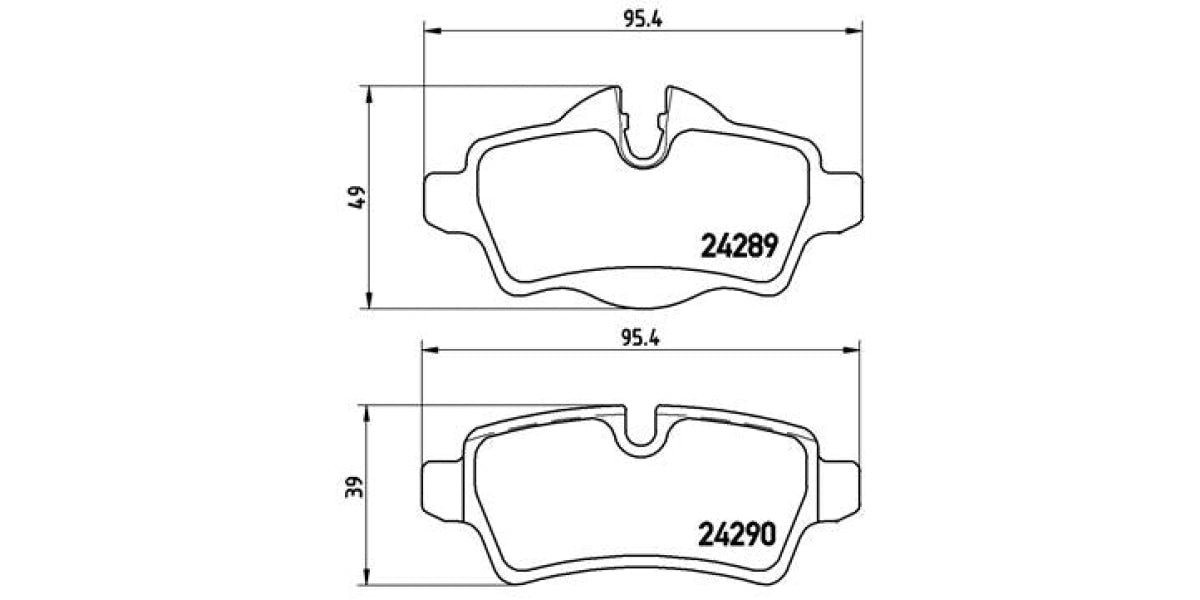 Brake Pads Rear Set (Brembo) (P06052)