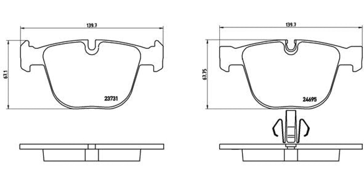 Brake Pads Rear Set (Brembo) (P06053)