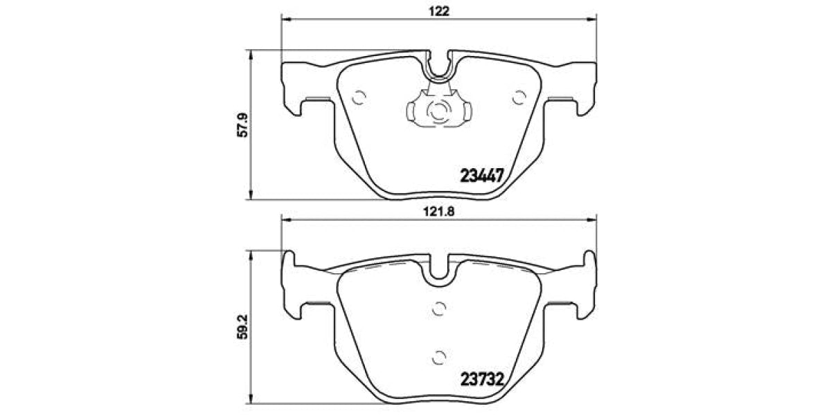 Brake Pads Rear Set (Brembo) (P06056)