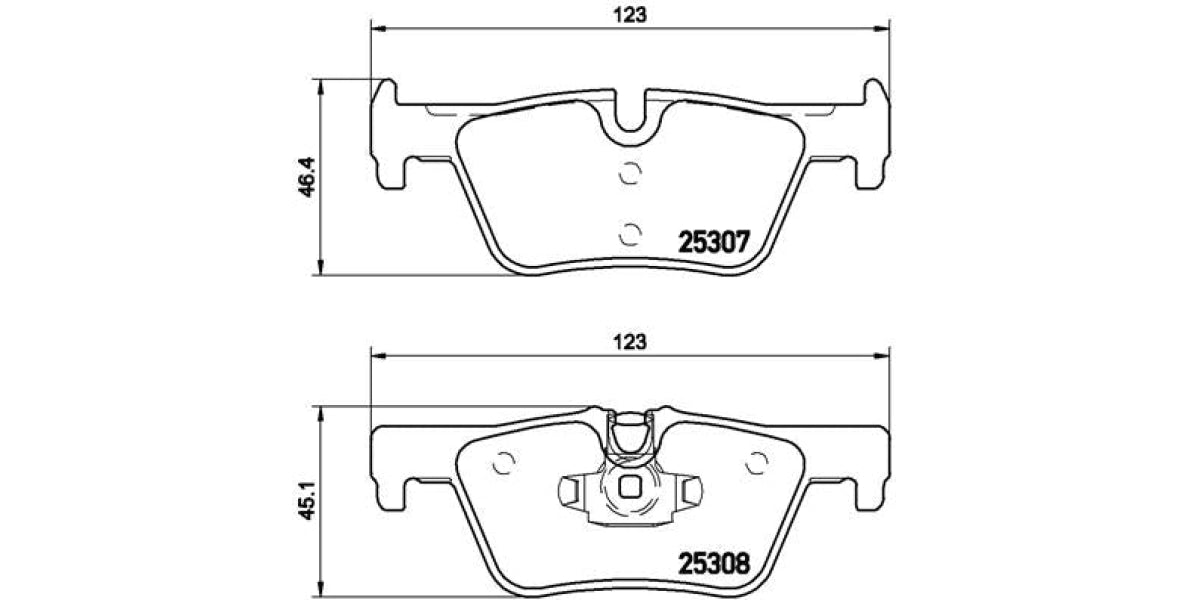 Brake Pads Rear Set (Brembo) (P06071)