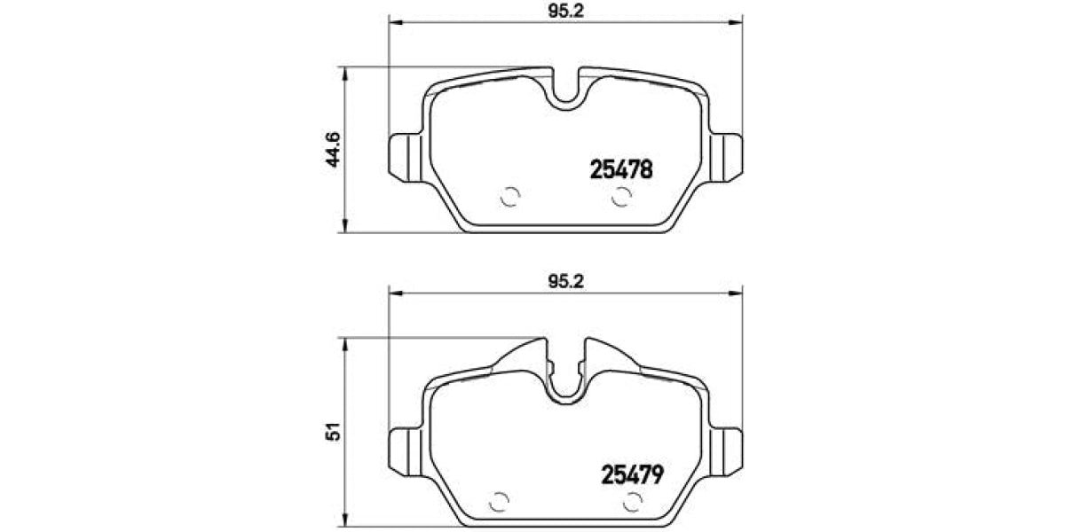 Brake Pads Rear Set (Brembo) (P06080)