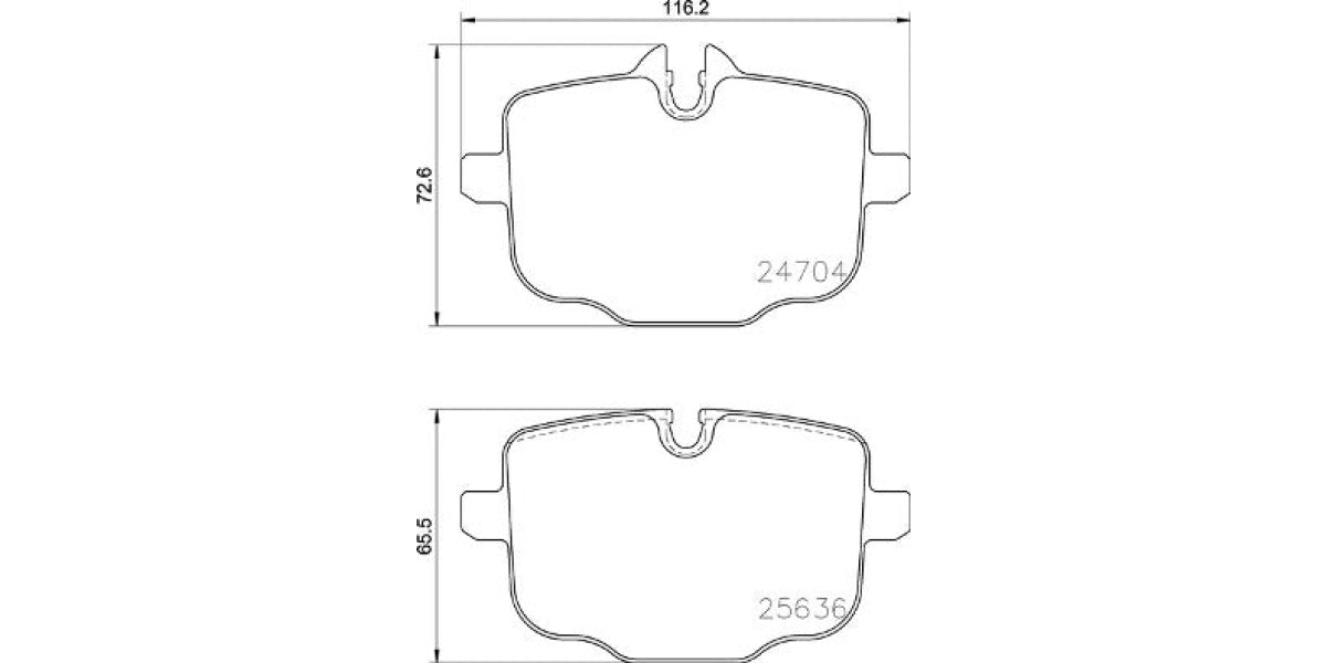 Brake Pads Rear Set (Brembo) (P06101)