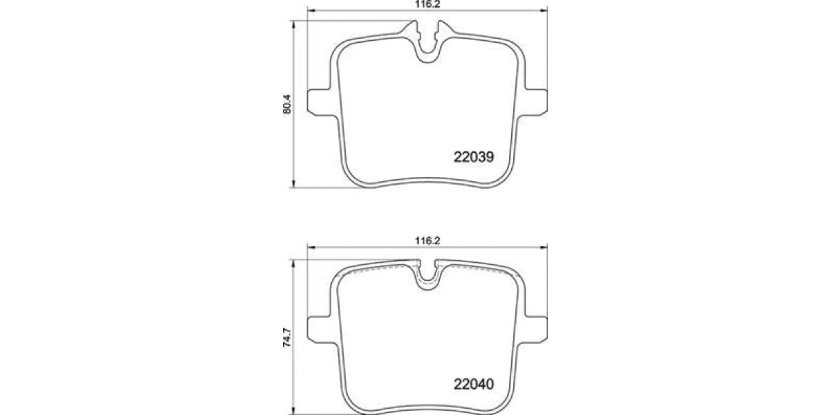 Brake Pads Rear Set (Brembo) (P06109)