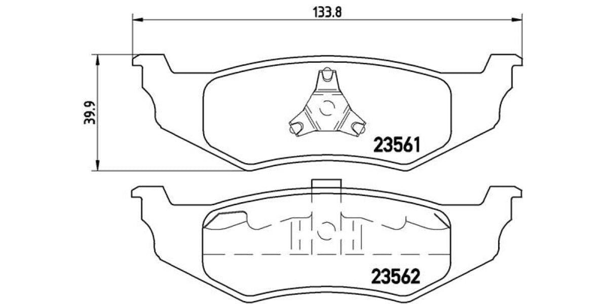 Brake Pads Rear Set (Brembo) (P11010)