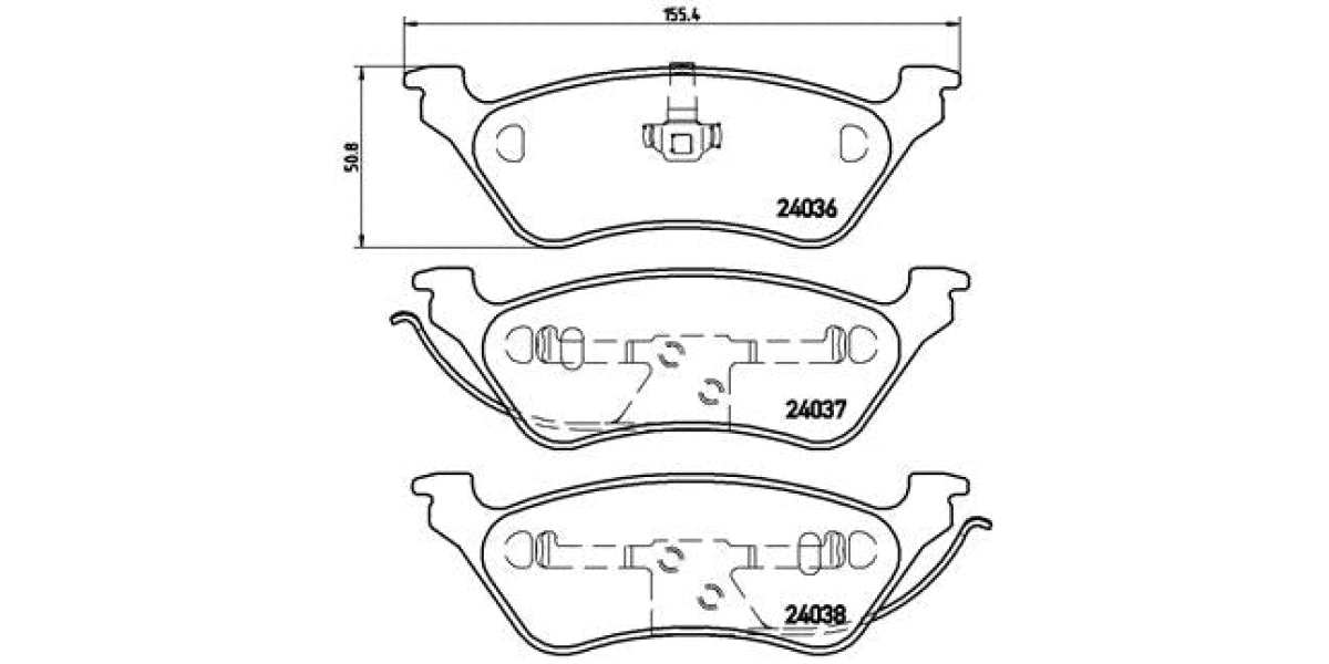 Brake Pads Rear Set (Brembo) (P11014)